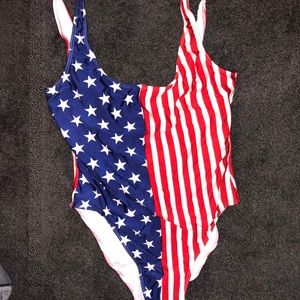 American Apparel American Flag Swimsuit